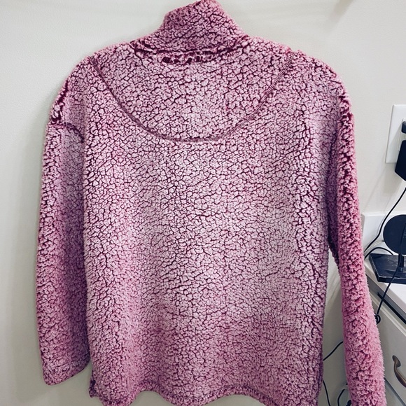 Magenta/Pink Quarter Zip Sherpa - Picture 4 of 4